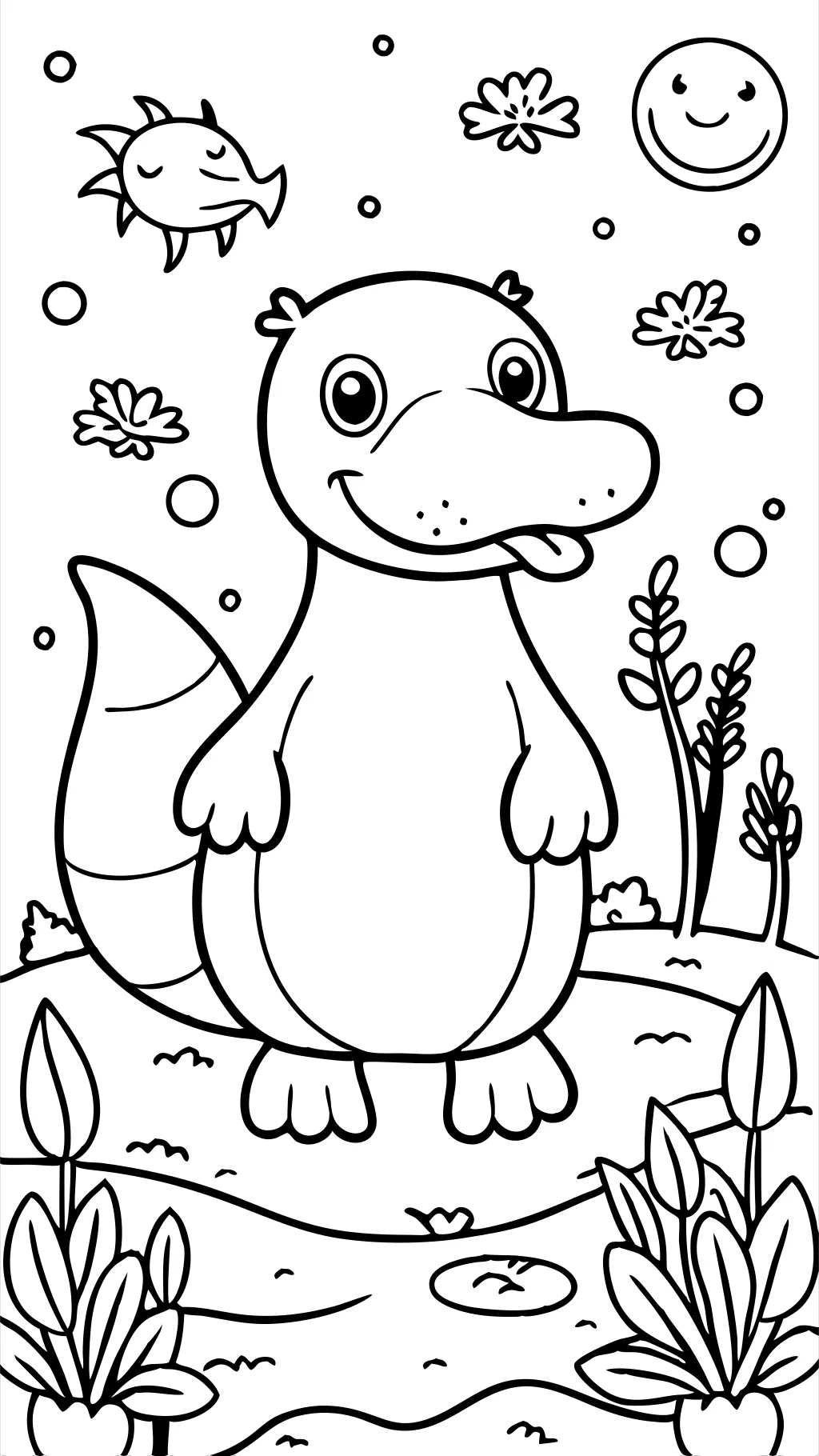 platypus coloring page